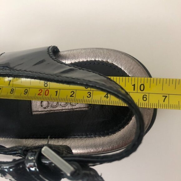 ECCO Black Patent Leather & Elastic Straps Sandals Sz‎ 40 - Picture 13 of 15